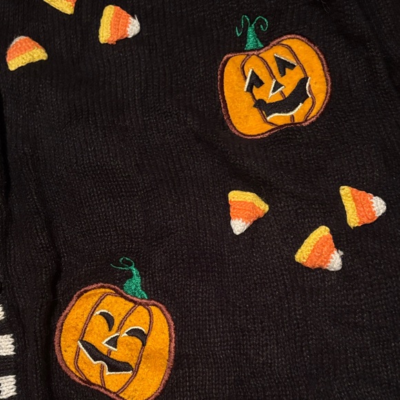 Urban Outfitters urban renewal vintage Pumpkin Cardigan - Black and Orange - Picture 6 of 6